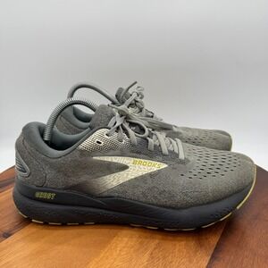Brooks Ghost 16 Mens Size 10 Medium D Primer Grey Lime Running Sneakers